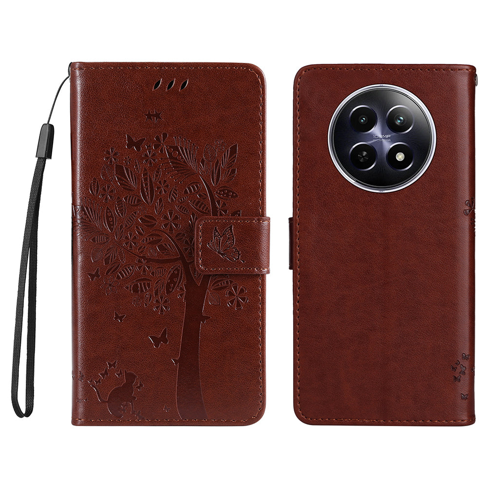 KT Imprinting Flower Series-3 For Realme 12 Wallet Case Tree Pattern Leather Phone Stand Cover KT Imprinting Flower Series-3 For Realme 12 Wallet Case Tree Pattern Leather Phone Stand Cover